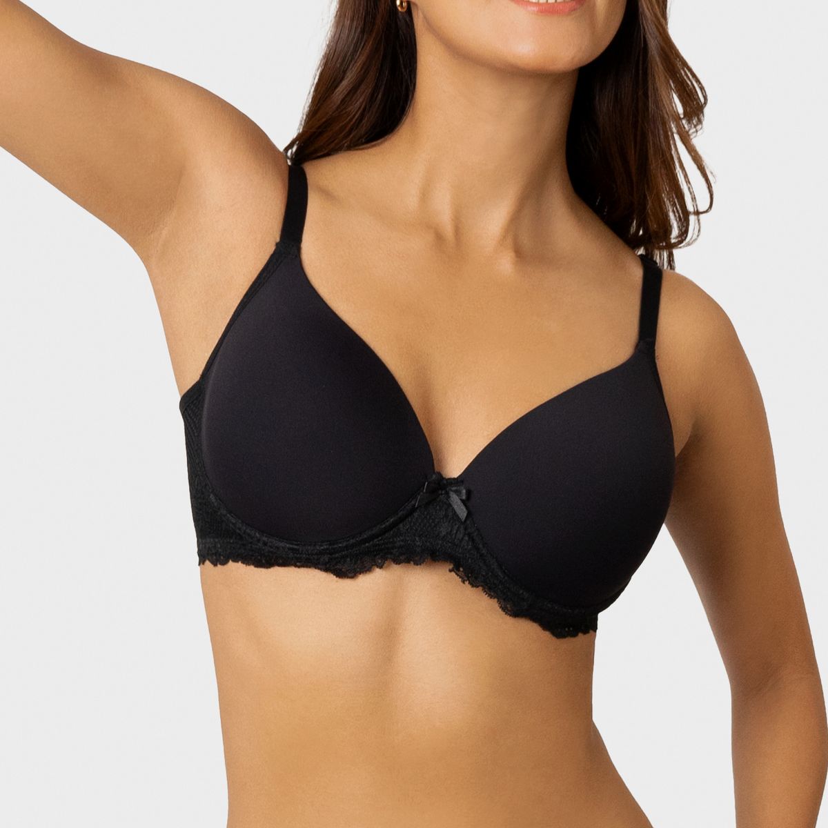 CAFFARENA - Sostén Liso Encaje Mujer Caffarena