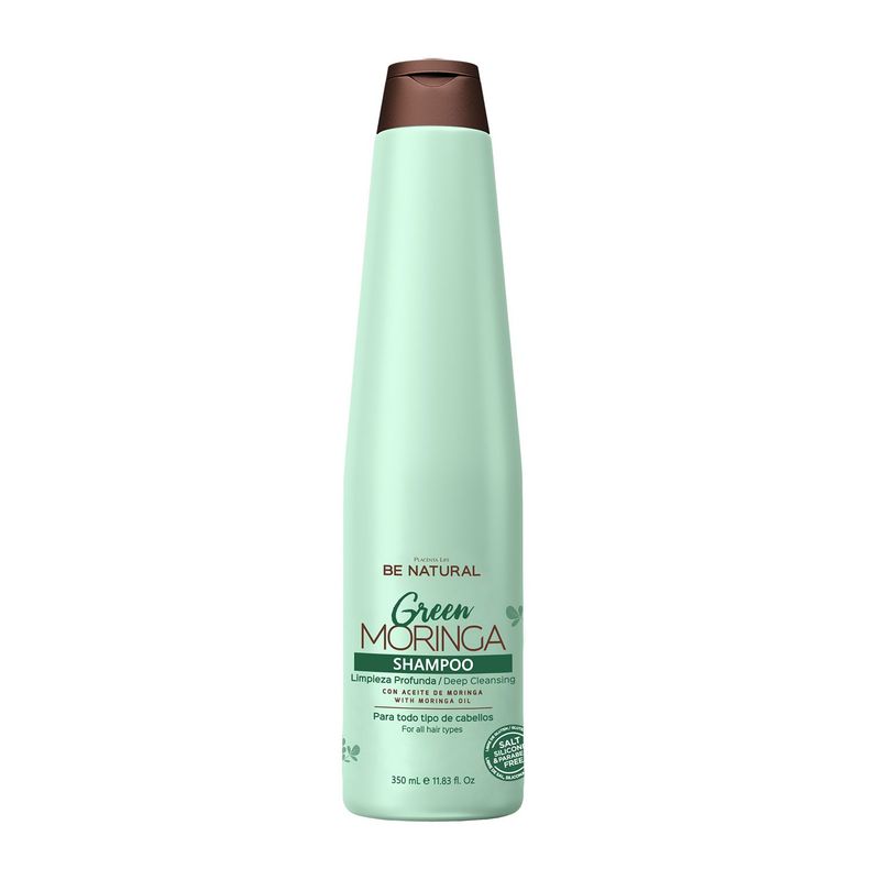 BE NATURAL - Shampoo Limpieza Profunda Green Moringa 350ml Be Natural