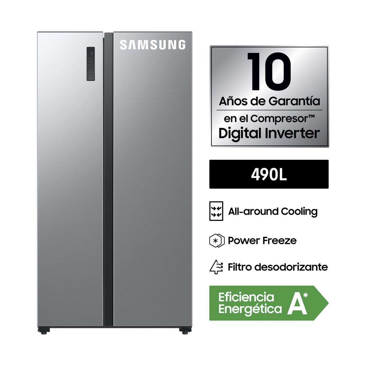 SAMSUNG - Refrigeradora Samsung Side By Side 490L No Frost