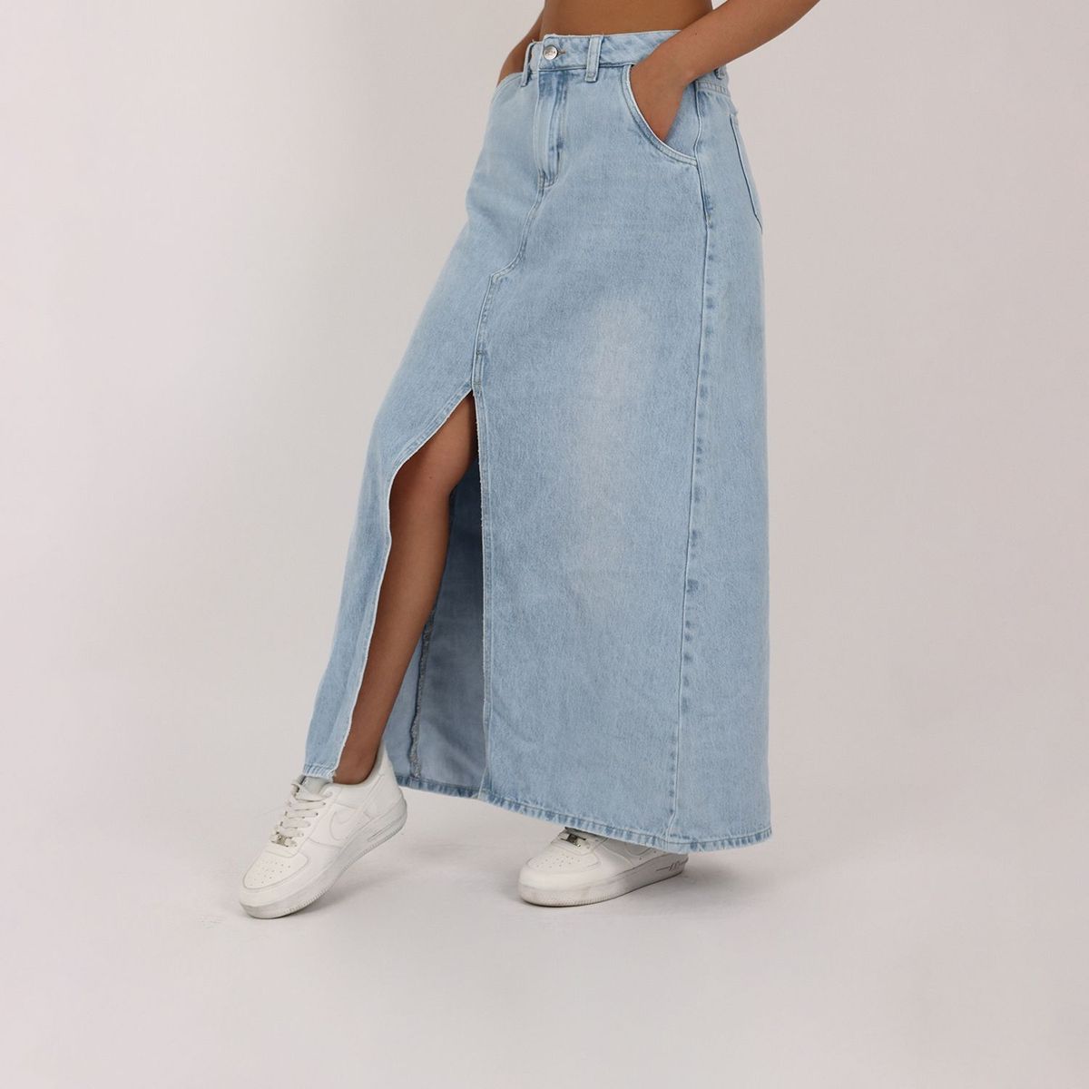 KAYRA POBLET - Falda Jean Mujer Larga