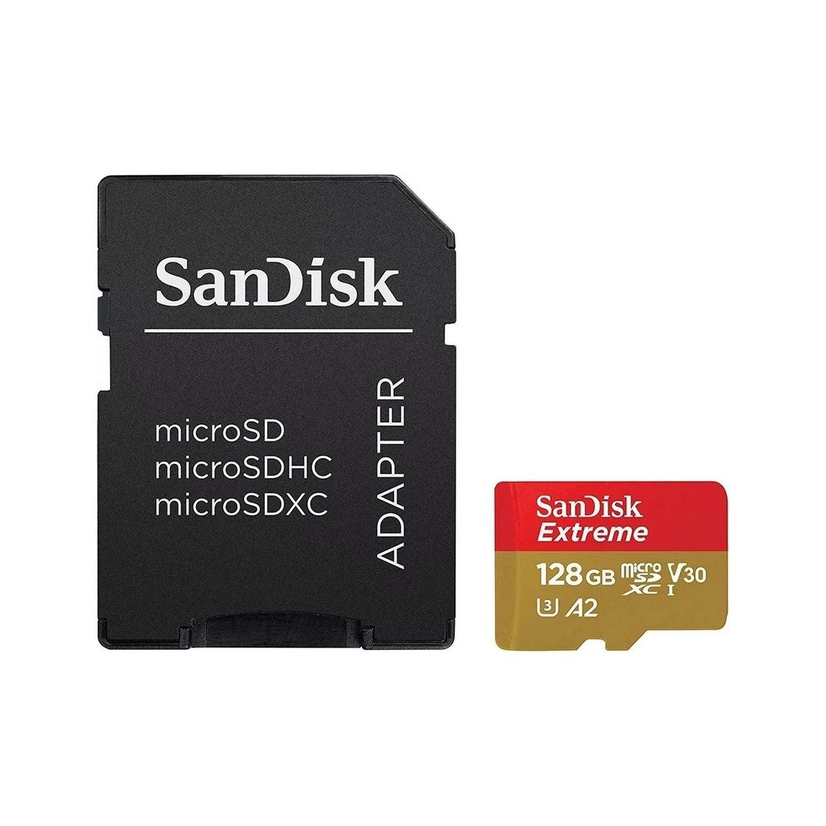 SANDISK - Extreme Microsd W/adapter 128g