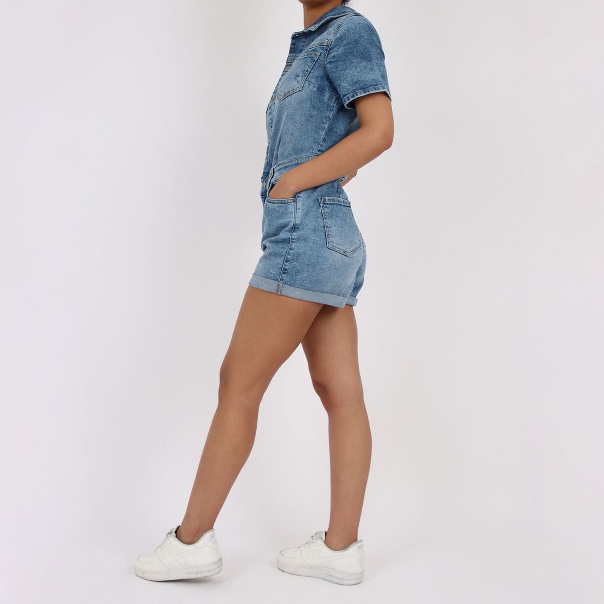 KAYRA POBLET - Enterizo Short Jean Mujer Kayra Poblet