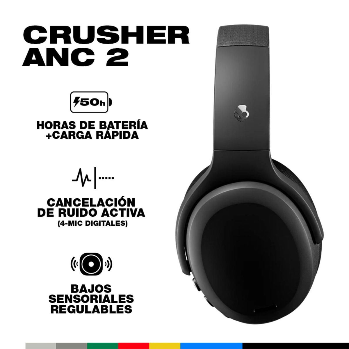 SKULLCANDY - Audifono Skullcandy Crusher Anc 2 Black