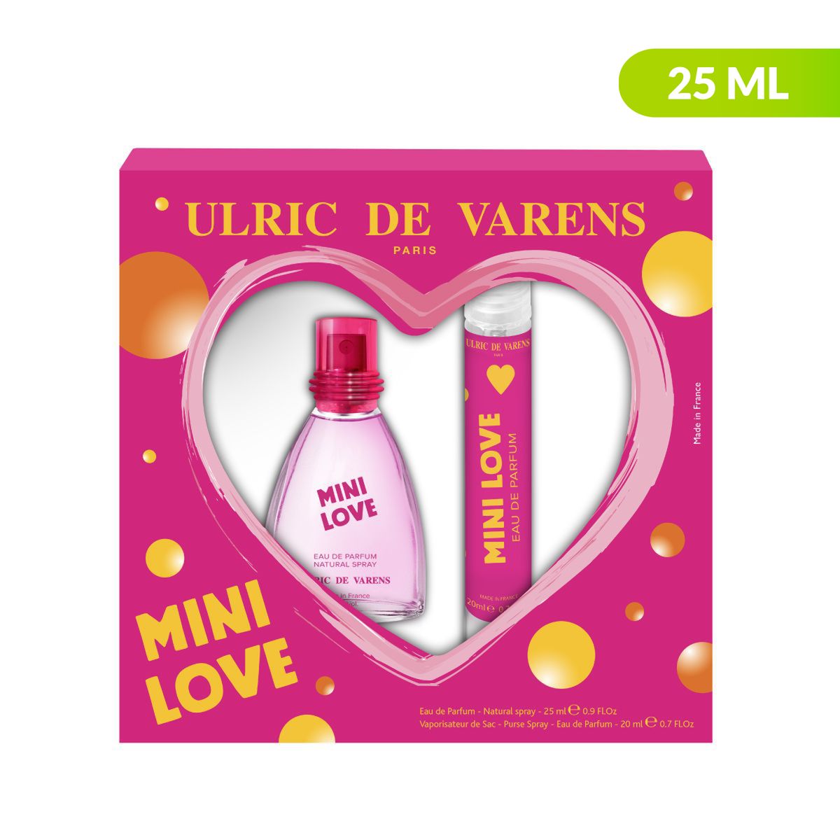 ULRIC DE VARENS - Estuche Mini Love Edp 25 Ml + Roller 20 Ml United Distillersvintners Chile Mujer