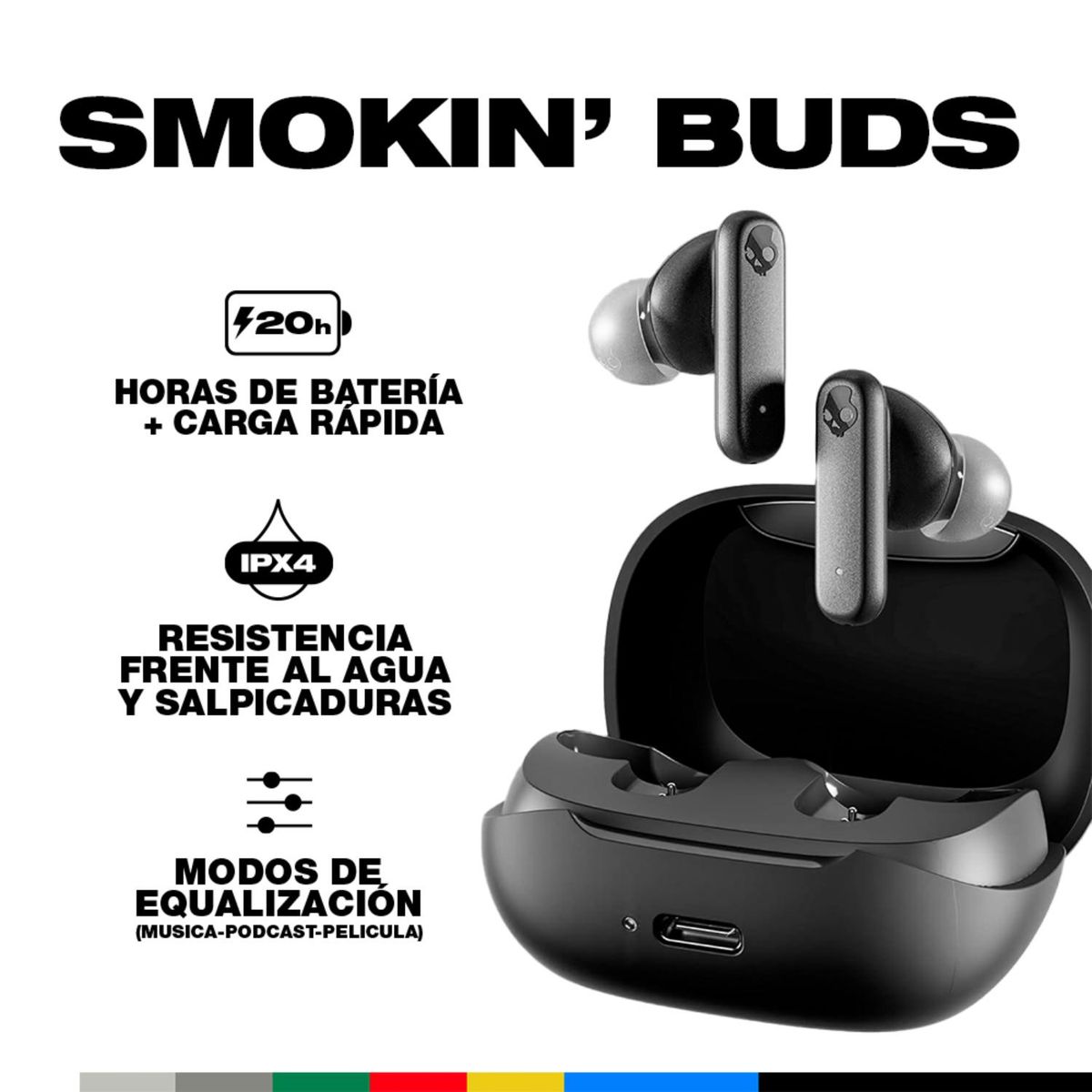 SKULLCANDY - Audifono Skullcandy Smokin Buds Tw Black