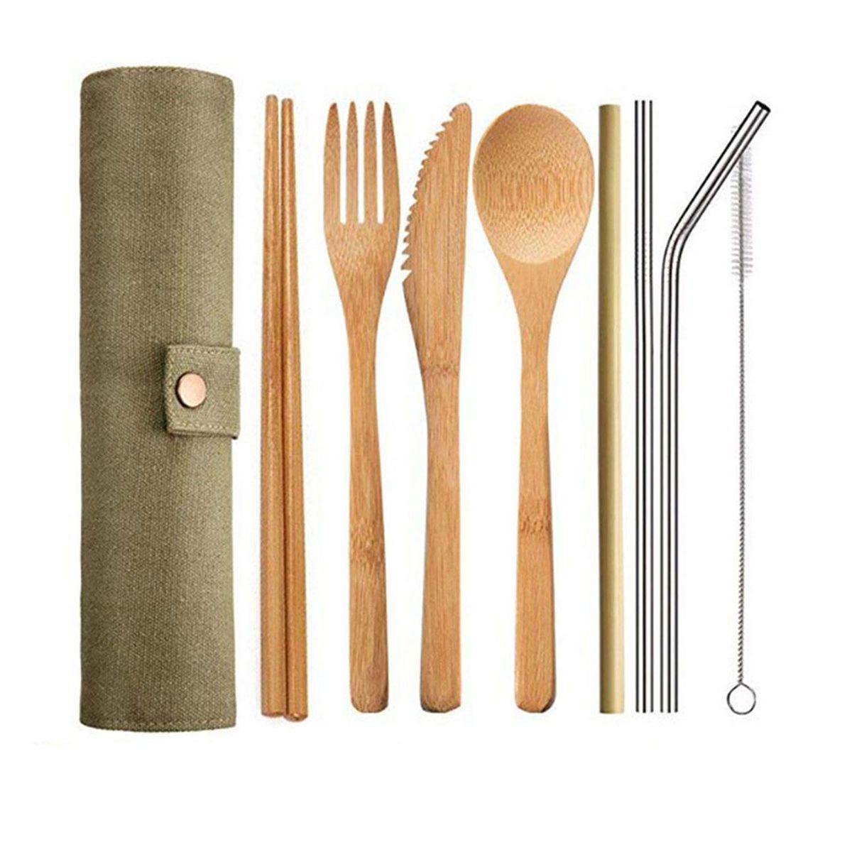 WELCOME HOME LIMA - Set Cubiertos Bambu Verde