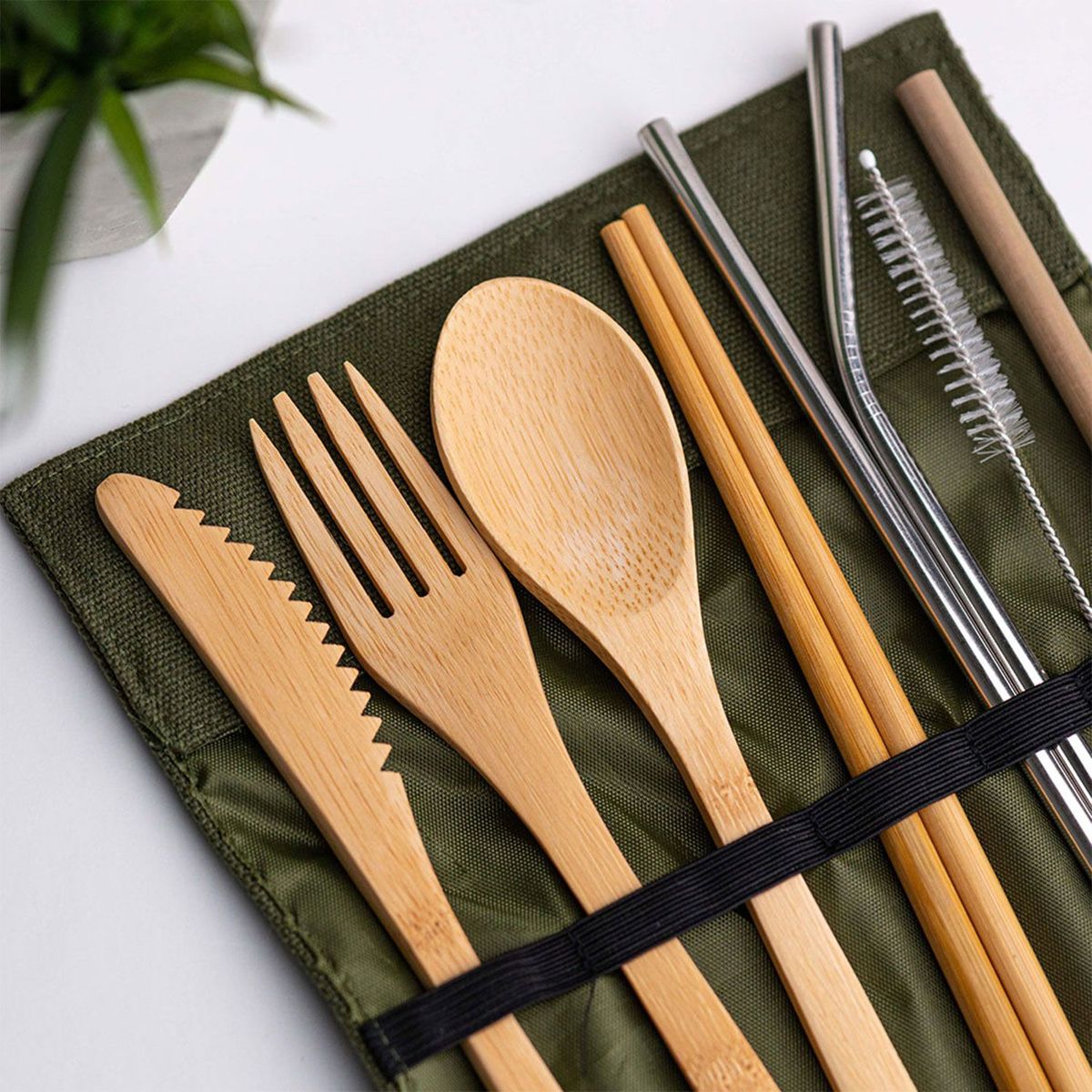 WELCOME HOME LIMA - Set Cubiertos Bambu Verde