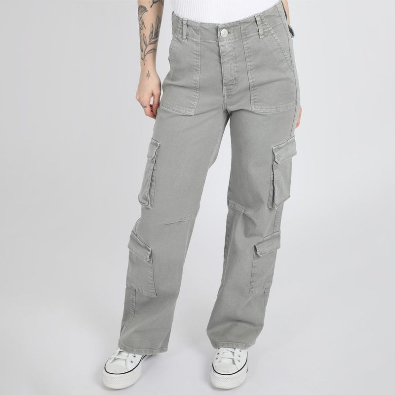 DENIMLAB - Pantalón Cargo Mujer Denimlab