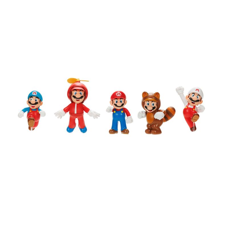 Pack X5 Figuras Mario Bros 6cm NINTENDO