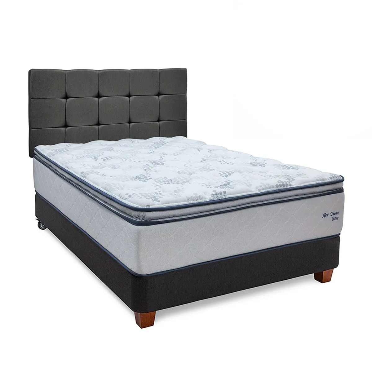 DRIMER - Dormitorio New Ozono 1.5 Plz Cuadros Gris