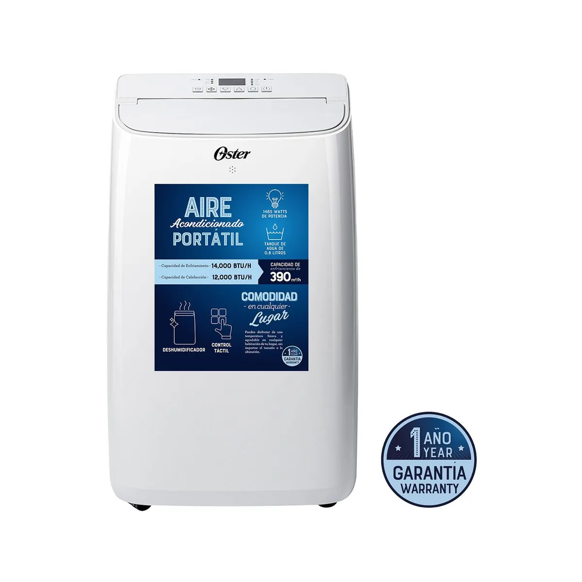 OSTER - Aire Acondicionado Portátil Pacpor1412fwe