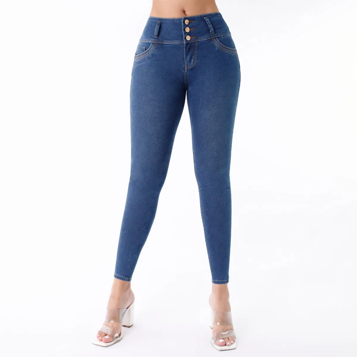 KANSAS - Jean Skinny Tiro Medio Mujer Kansas