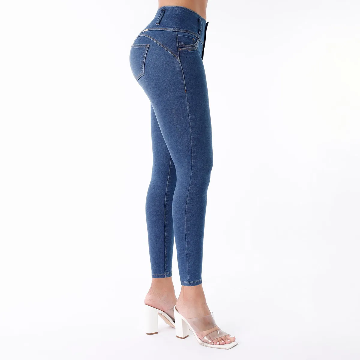 KANSAS - Jean Skinny Tiro Medio Mujer Kansas