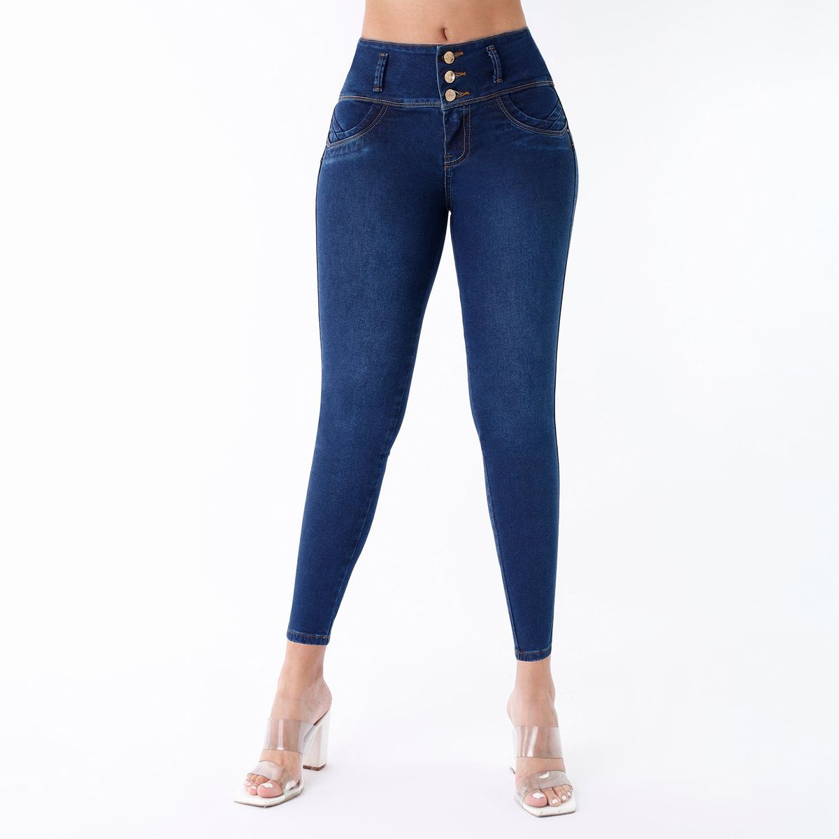 KANSAS - Jean Skinny Tiro Medio Mujer Kansas
