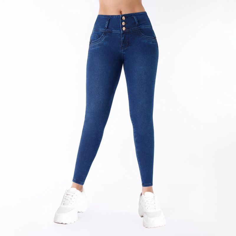 KANSAS - Jean Skinny Tiro Medio Mujer Kansas