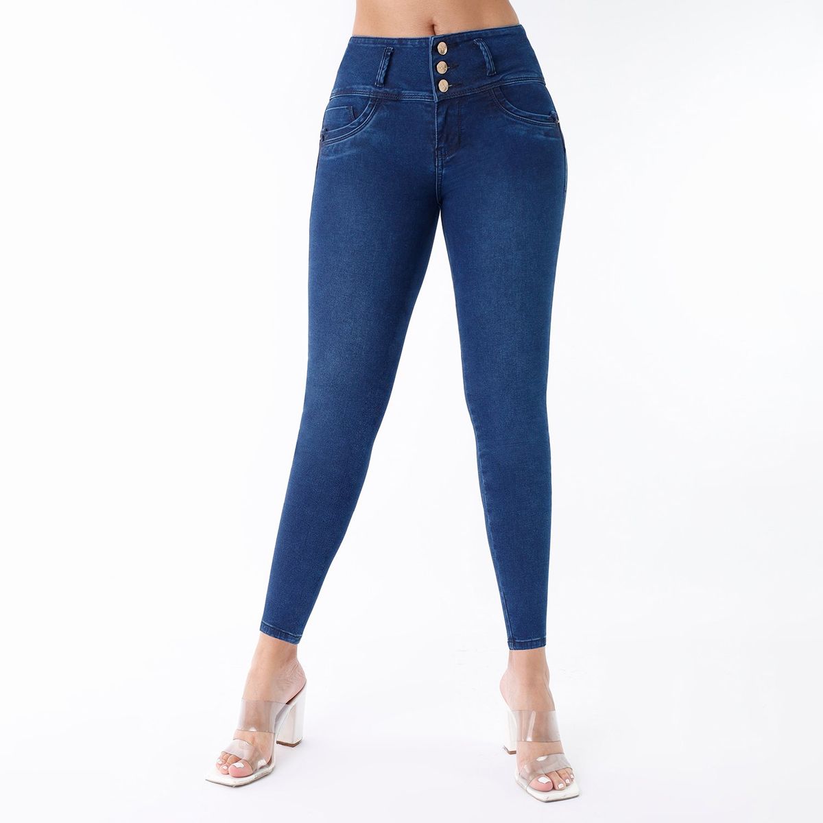 KANSAS - Jean Skinny Tiro Medio Mujer Kansas
