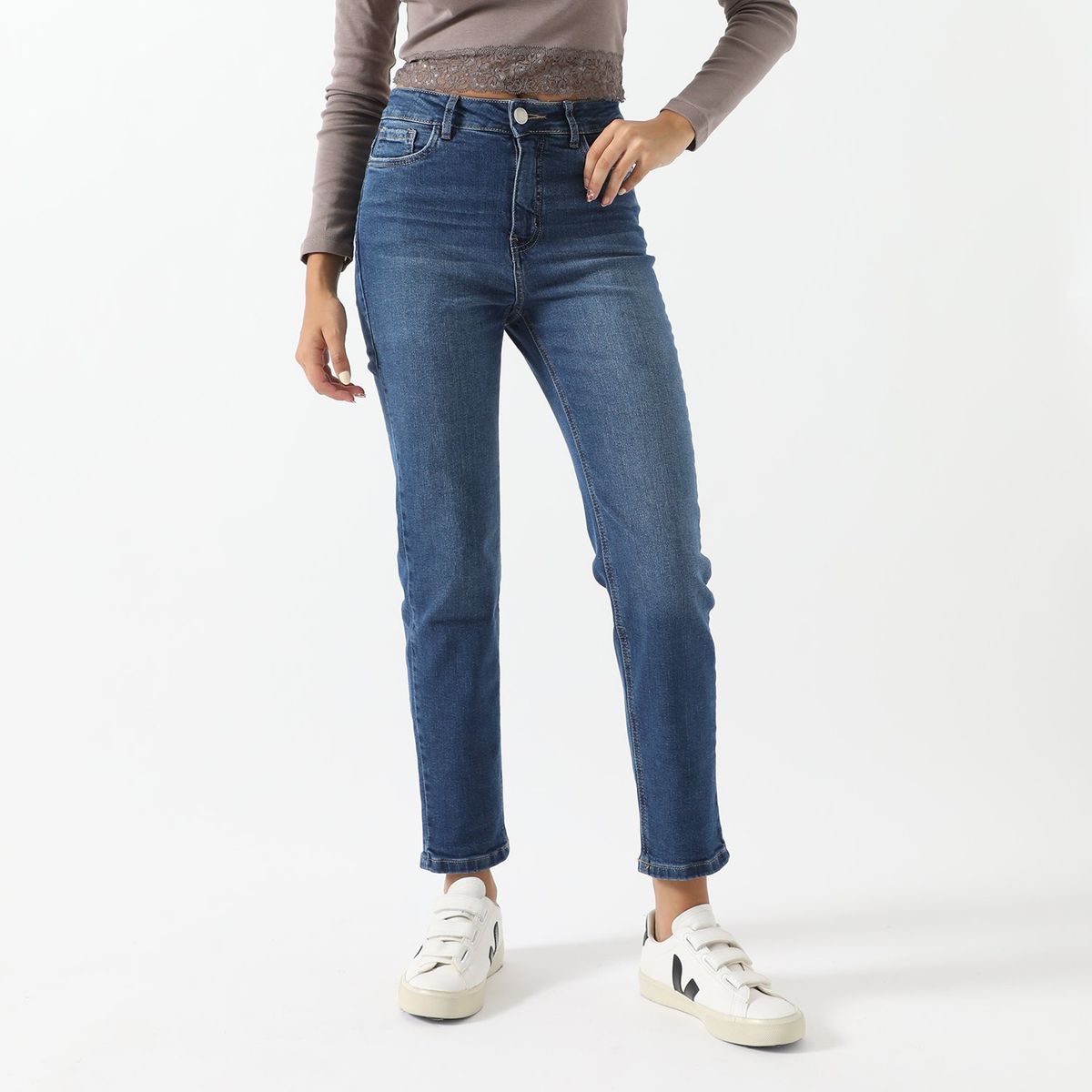 SYBILLA - Jean Mom Tiro Alto Mujer Sybilla