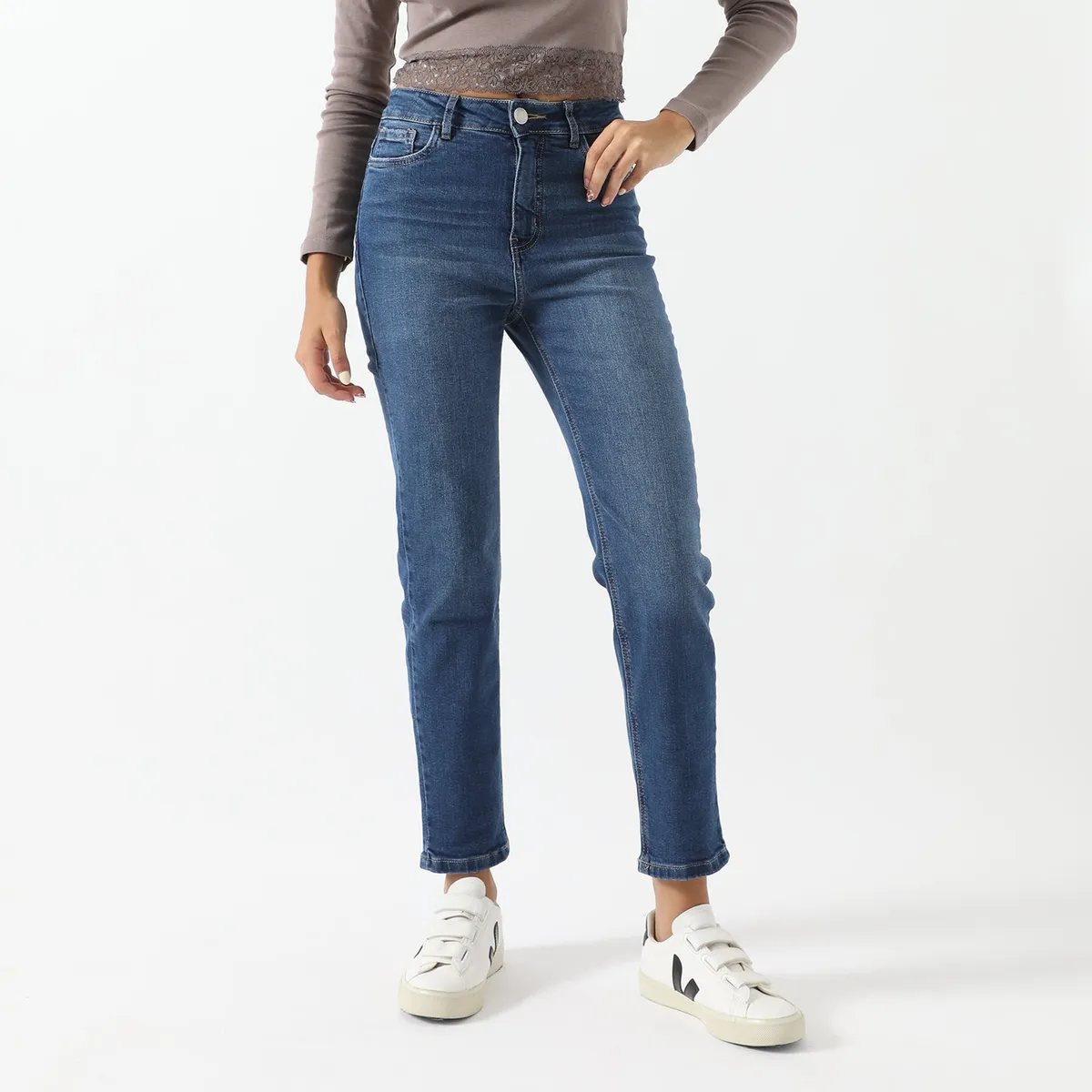 SYBILLA - Jean Mom Tiro Alto Mujer Sybilla