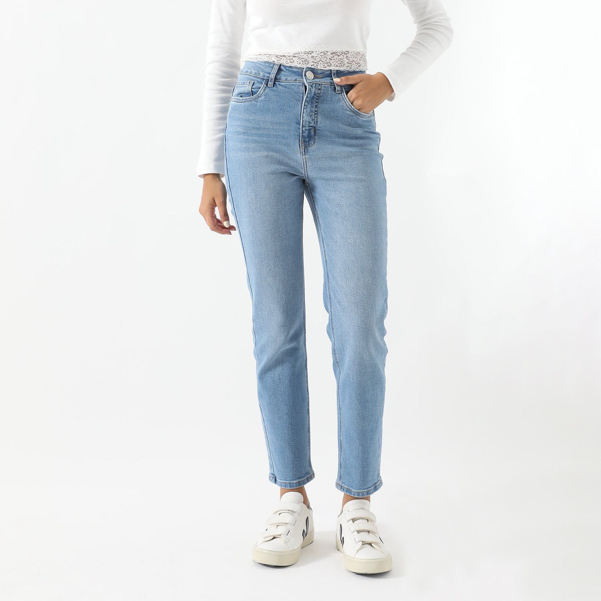 SYBILLA - Jean Mom Tiro Alto Mujer Sybilla