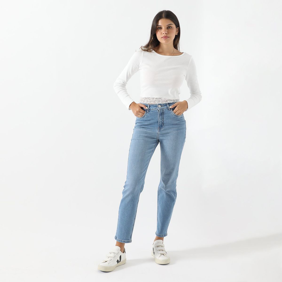 SYBILLA - Jean Mom Tiro Alto Mujer Sybilla