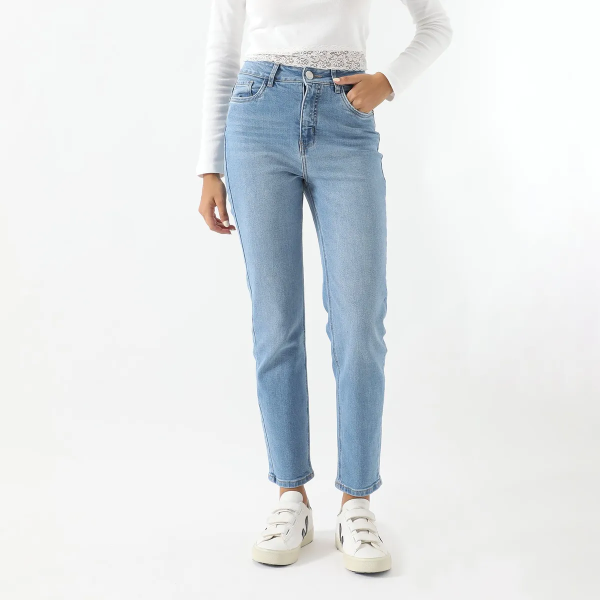 SYBILLA - Jean Mom Tiro Alto Mujer Sybilla