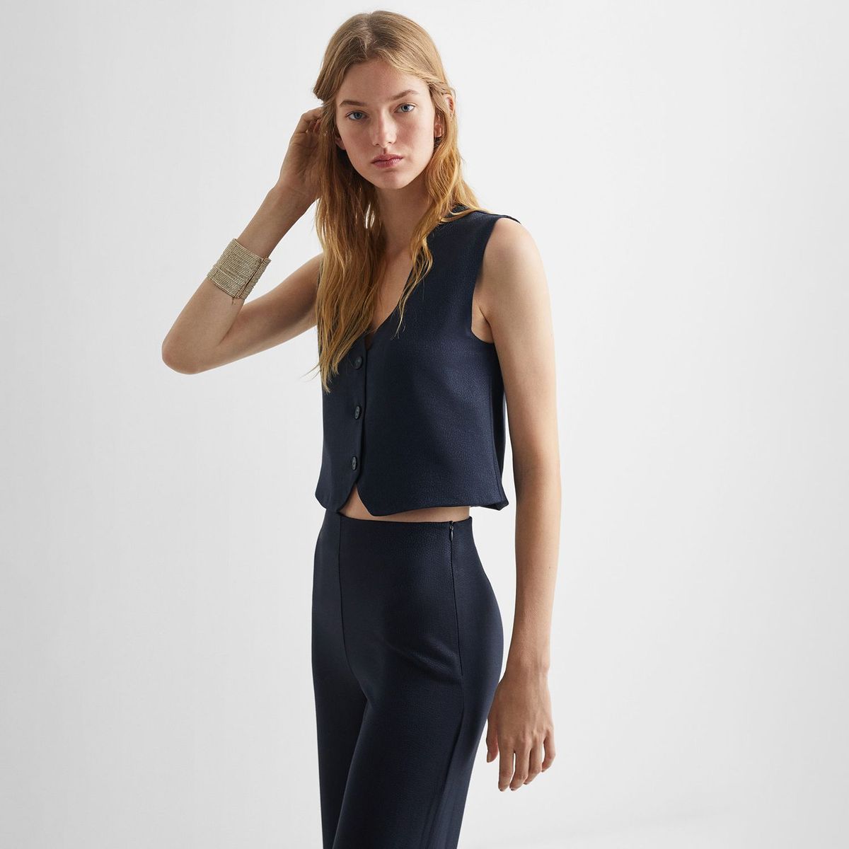 MANGO TEEN - Pantalon Recto Mujer Mango Teen