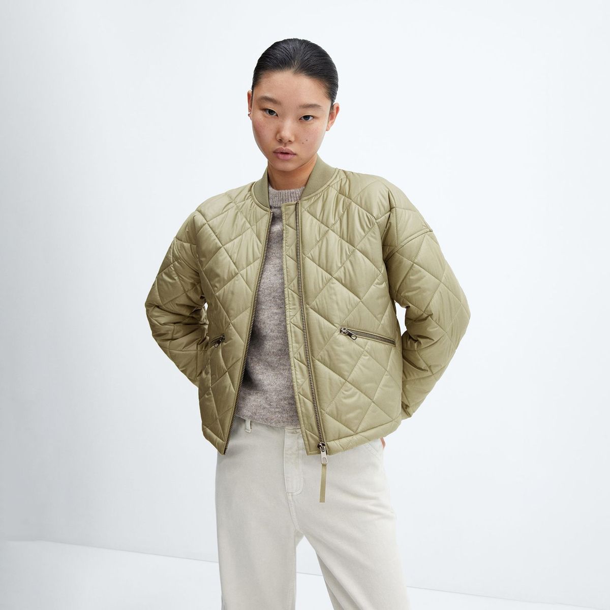 MANGO - Casaca Bomber Mujer Mango