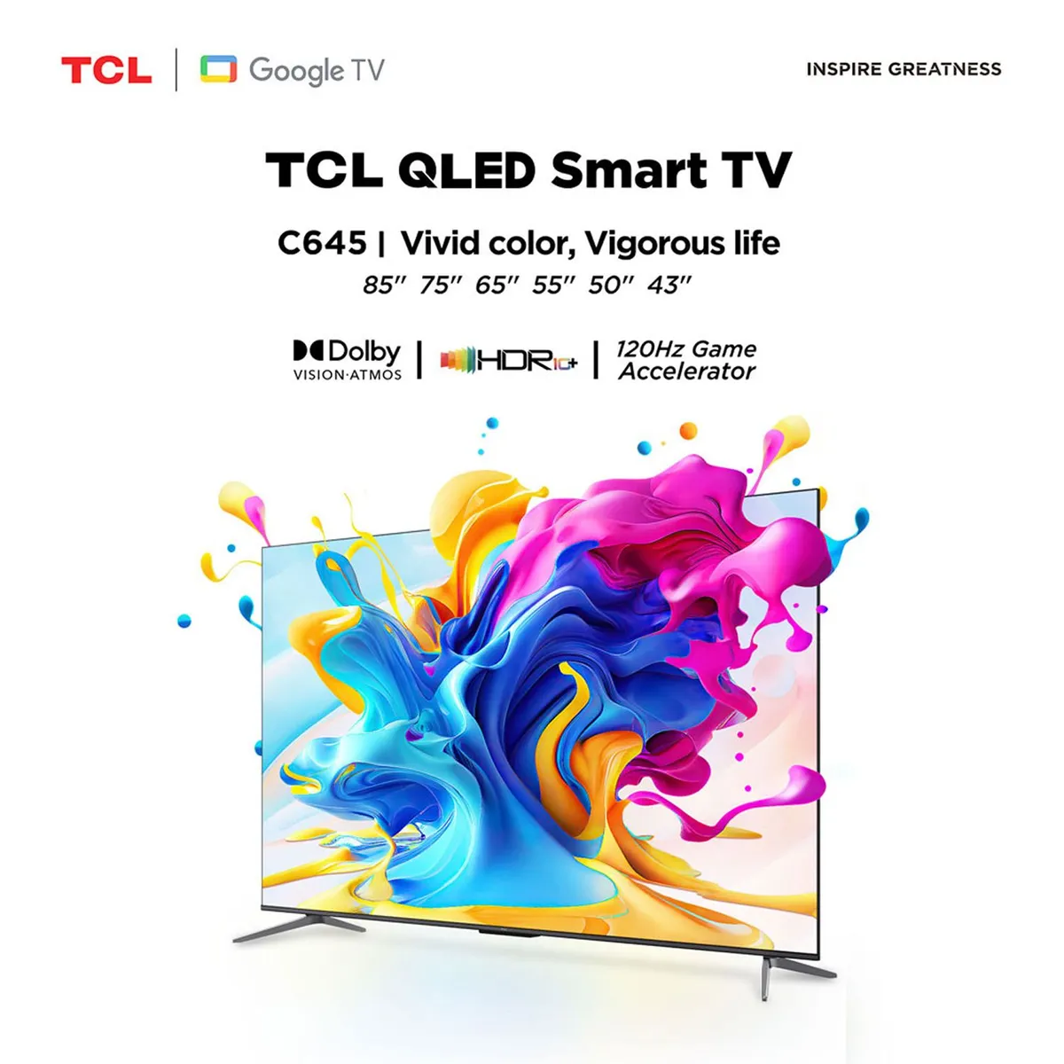 TCL - Televisor Tcl 55" Google Tv 55c645 Qled 4k Smart Tv