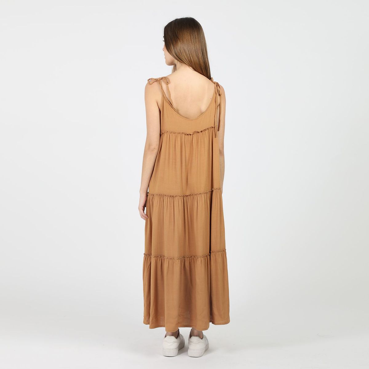 SYBILLA - Vestido Largo Lino Mujer Sybilla