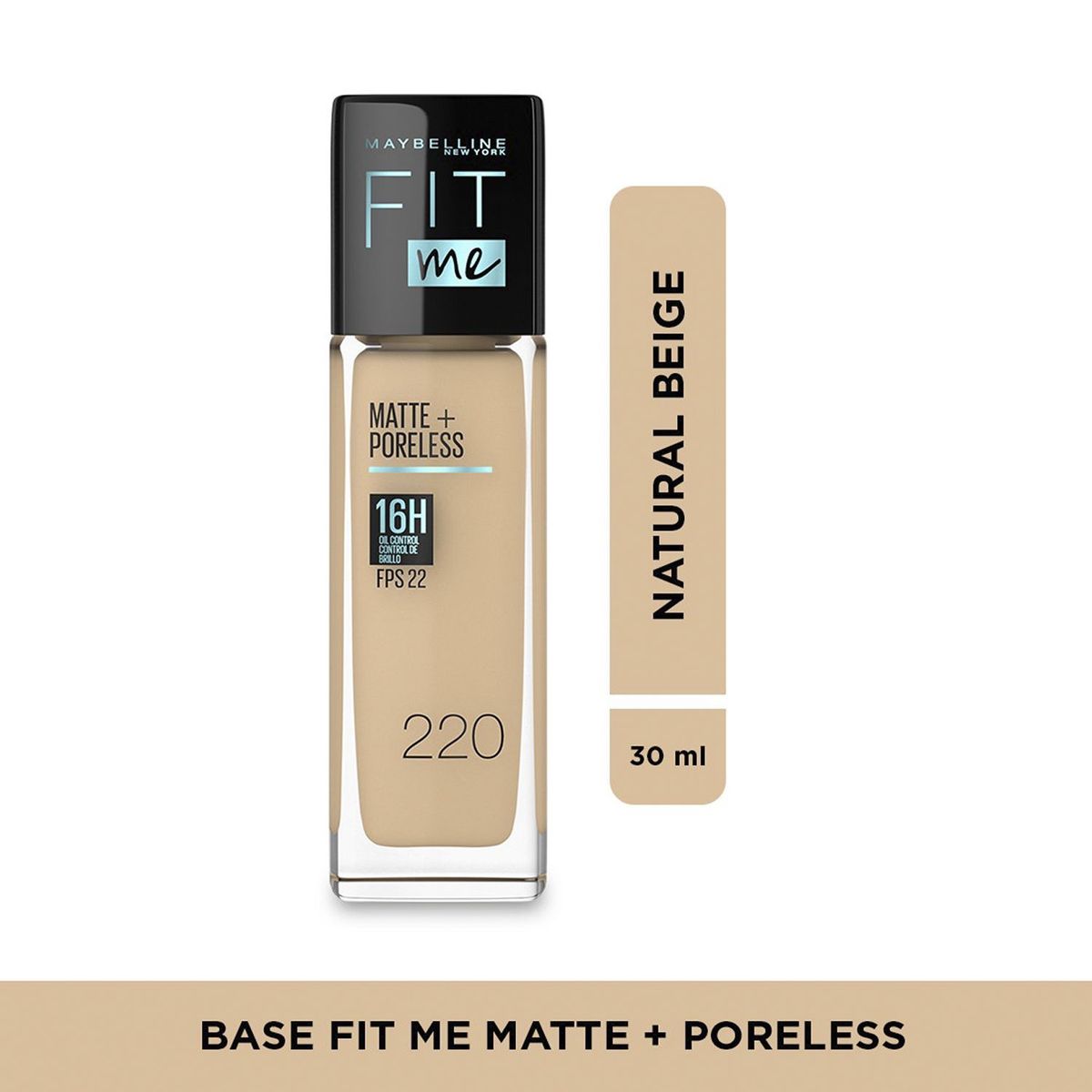 MAYBELLINE - Set Base Fitme 220 + Polvos Fitme 220 Maybelline