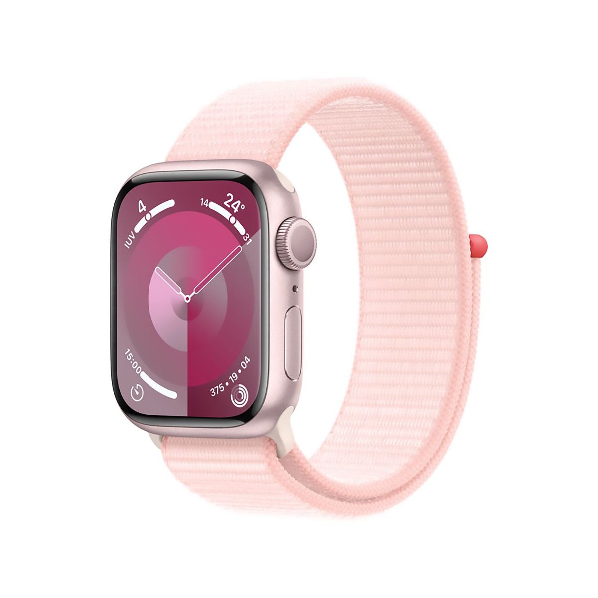 APPLE - Apple watch Series 9 Gps - Caja De Aluminio Rosa 41 mm - Correa Loop Deportiva Rosa Claro