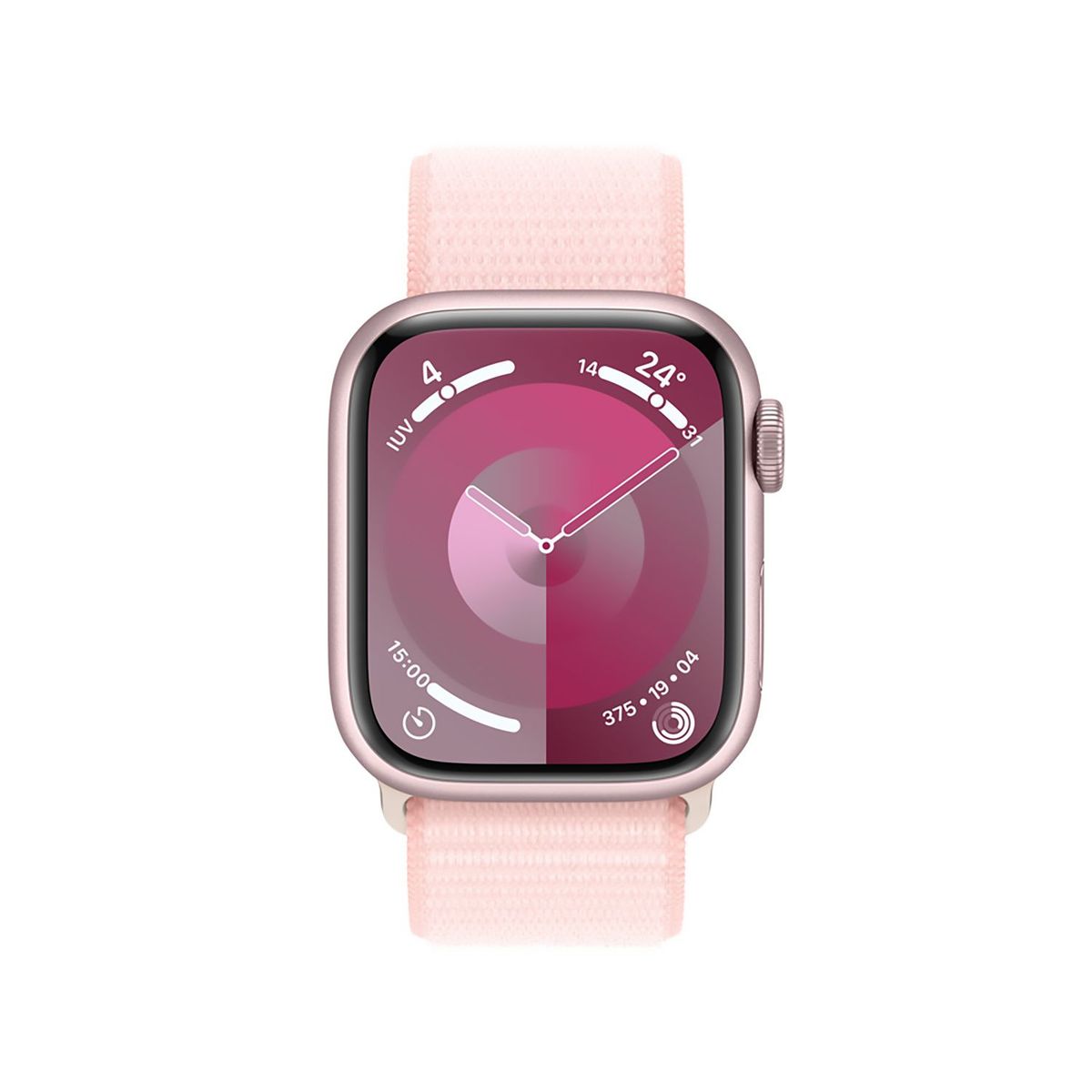 APPLE - Apple watch Series 9 Gps - Caja De Aluminio Rosa 41 mm - Correa Loop Deportiva Rosa Claro