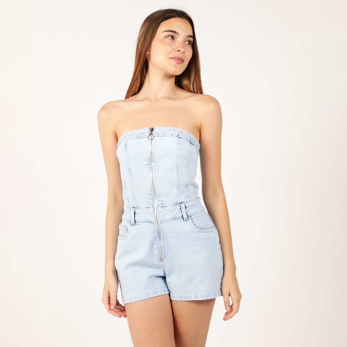 SYBILLA - Enterizo Short Algodón Mujer Sybilla