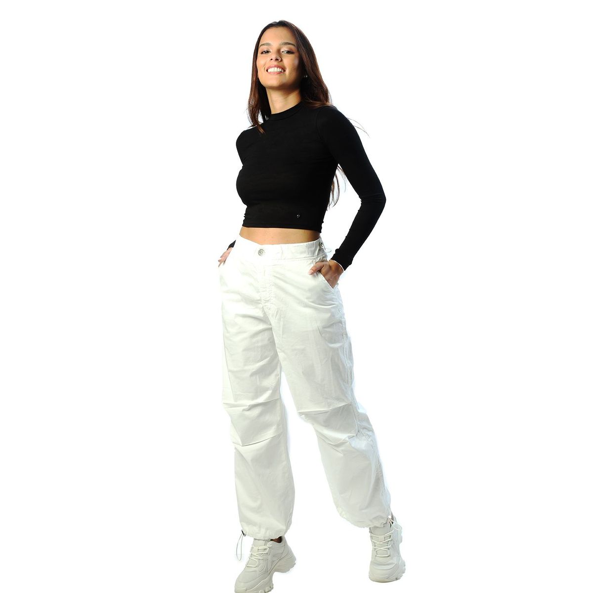 FORDAN JEANS - Pantalón Parachute Mujer Fordan