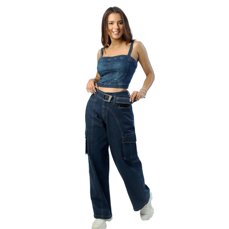 FORDAN JEANS - Pantalón Wide Leg Mujer Fordan