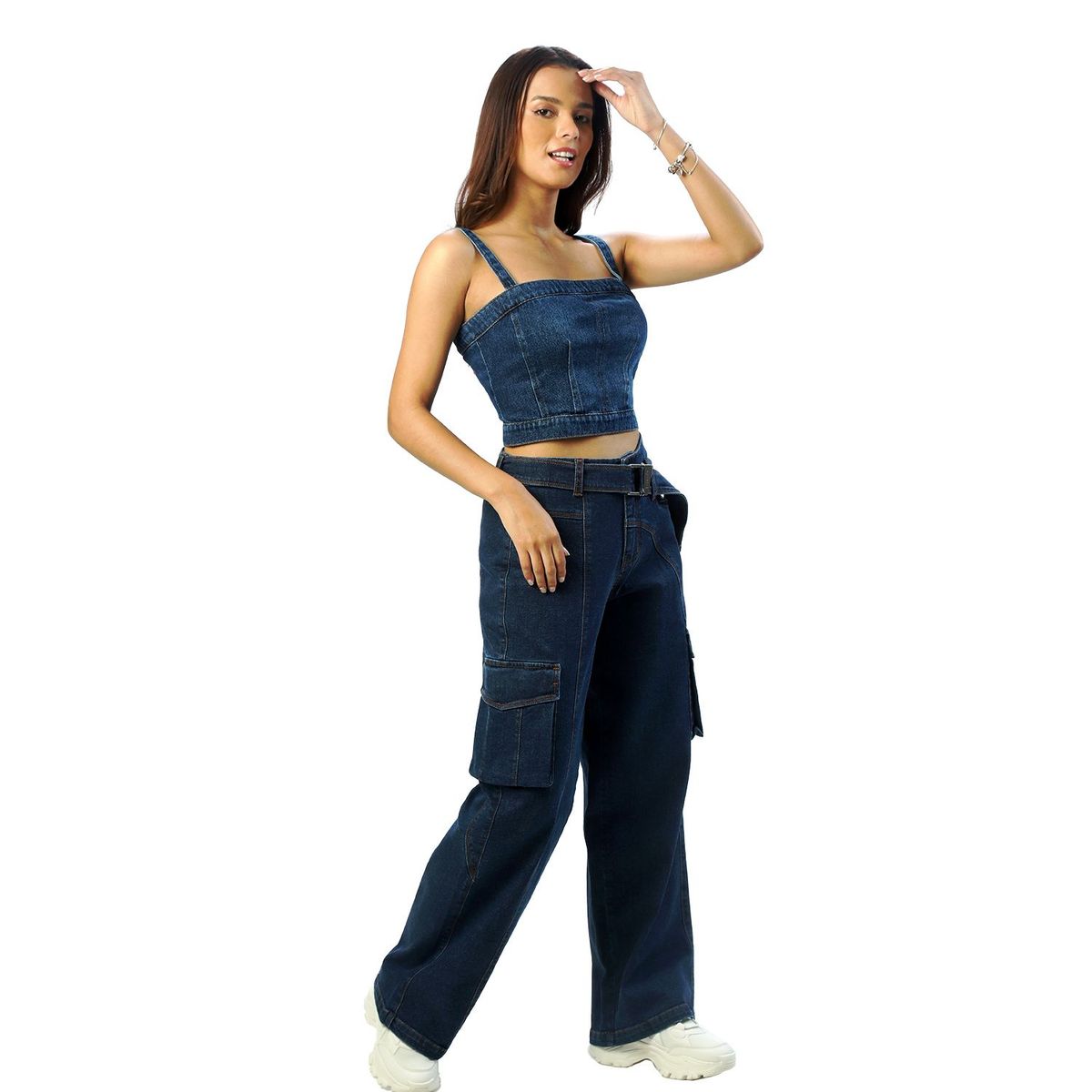 FORDAN JEANS - Pantalón Wide Leg Mujer Fordan