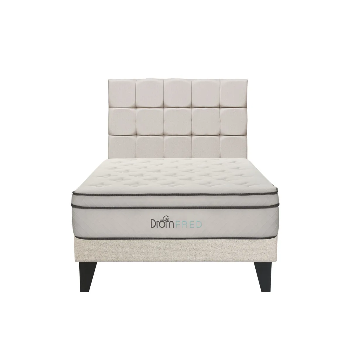 DROM - Dormitorio Europeo Fred 2 Plz + 2 Almohadas Viscoelásticas + Protector