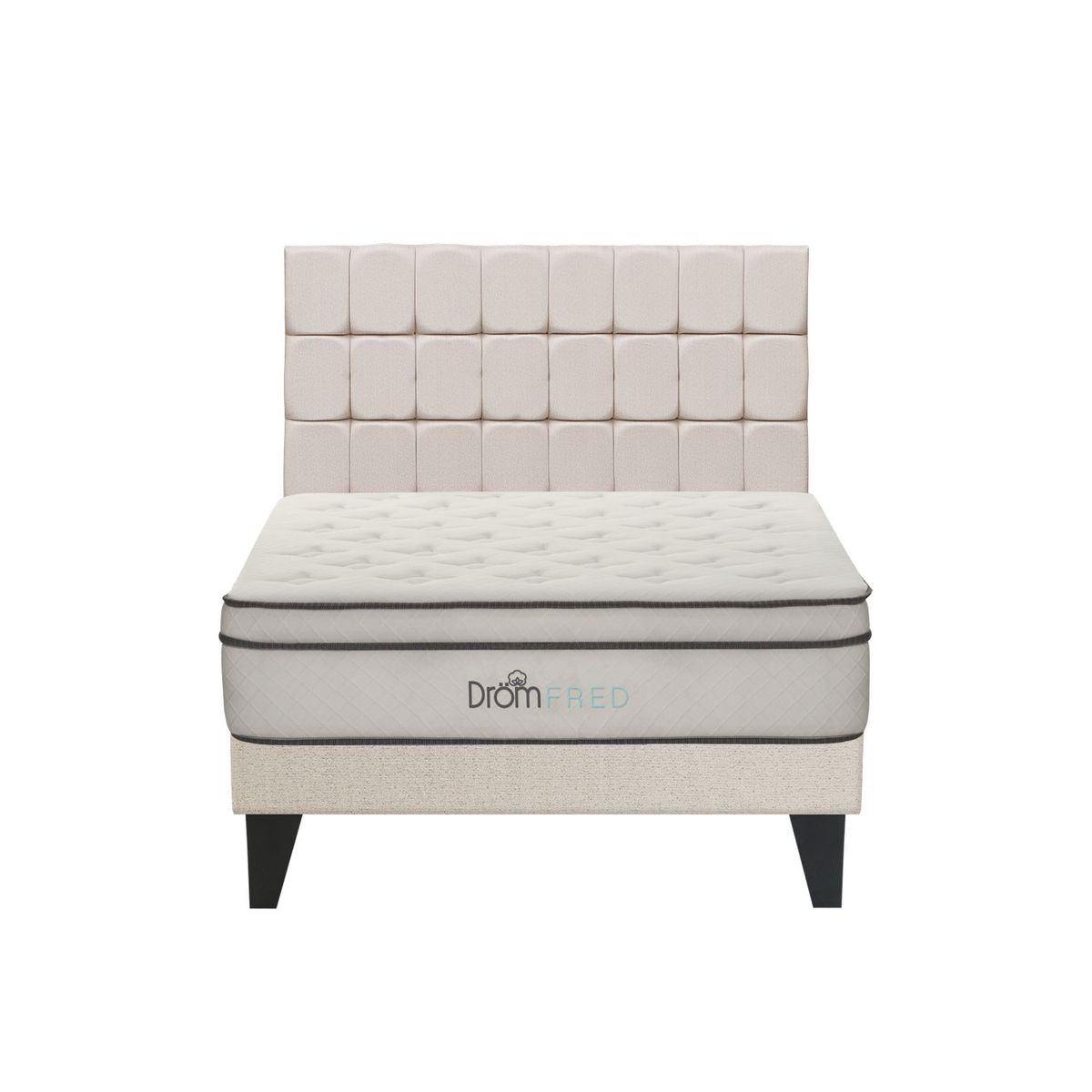 DROM - Dormitorio Europeo Fred King + 2 Almohadas Viscoelásticas + Protector