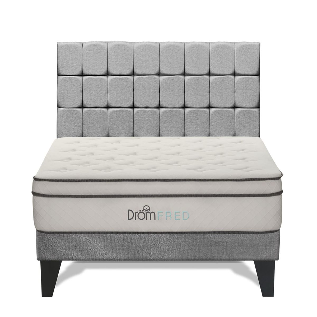 DROM - Dormitorio Europeo Fred King + 2 Almohadas Viscoelásticas y Protector