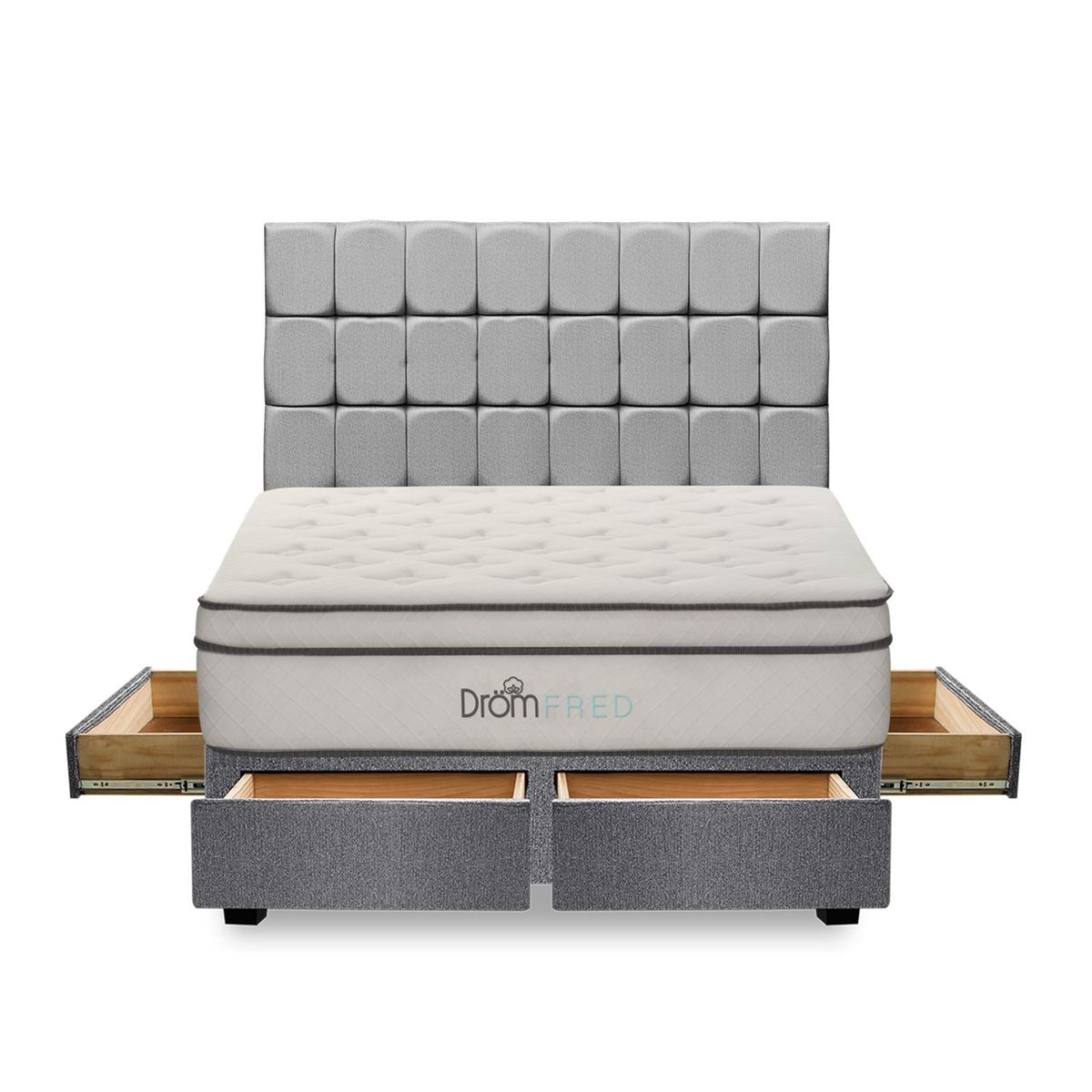 DROM - Dormitorio con Cajones Fred Gris King