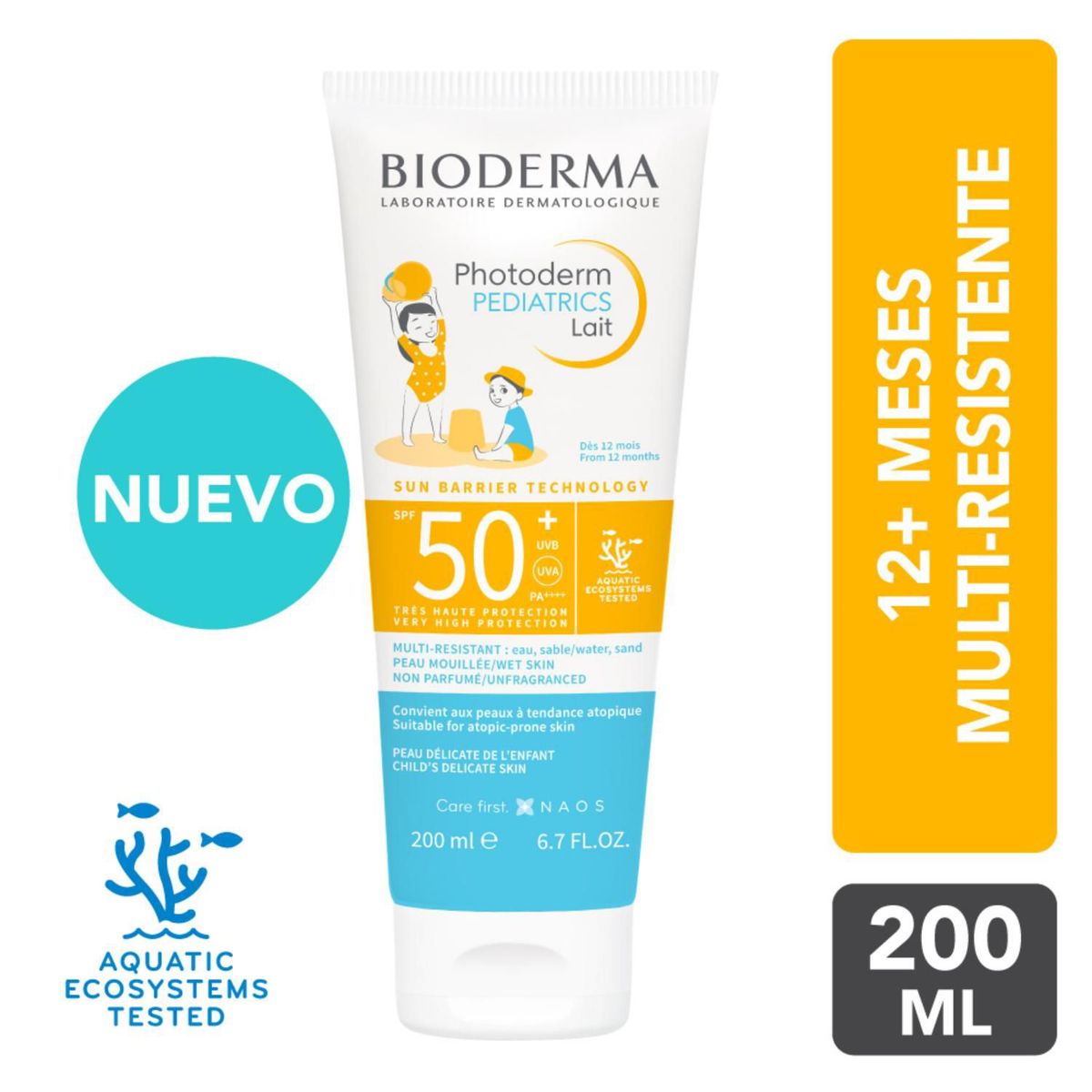 BIODERMA - Fotoprotector Niños Photoderm Bioderma Pediatrics Lait Spf50+