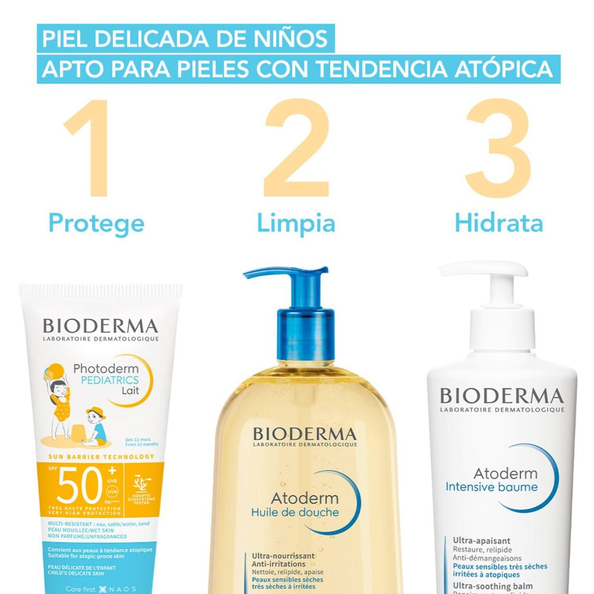 BIODERMA - Fotoprotector Niños Photoderm Bioderma Pediatrics Lait Spf50+