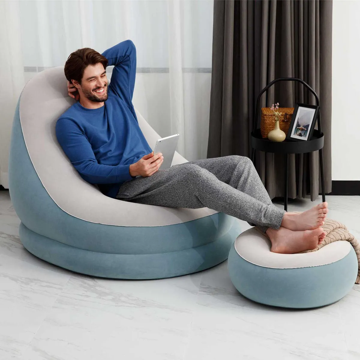 Bestway - Sillón Inflable Crusier Celeste Bestway