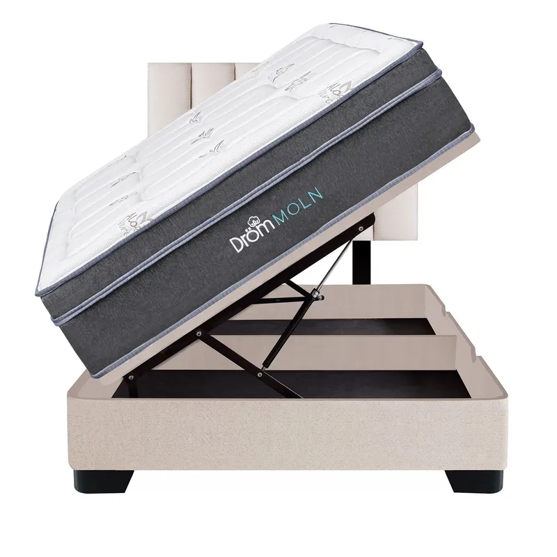 DROM - Dormitorio Boxet Moln 2 Plz + 2 Almohadas Viscoelásticas + Protector