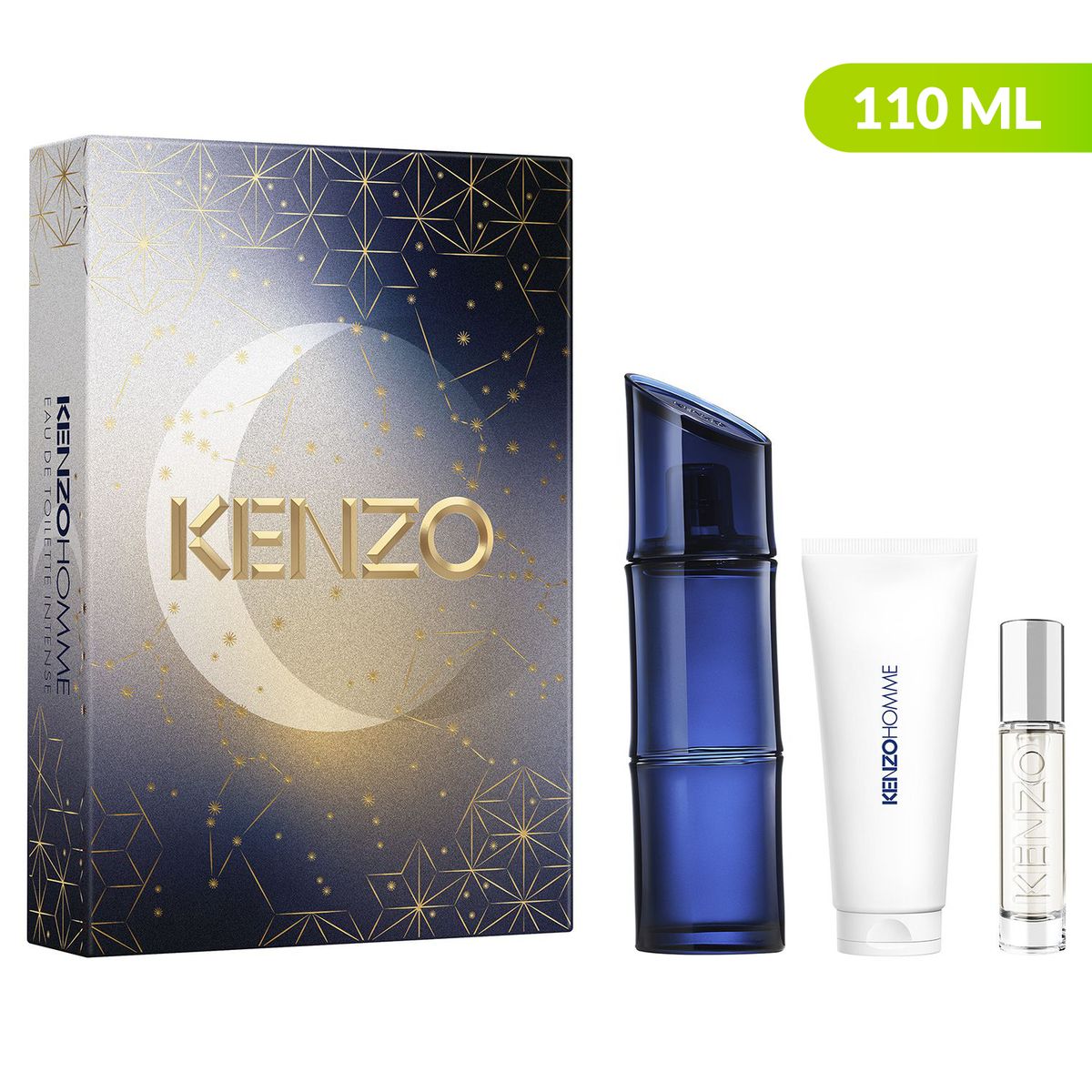 KENZO - Set Kenzo Homme Intense Eau De Toilette 110 Ml + Shower Gel 75 Ml + Travel Spray 10 Ml Kenzo Hombre