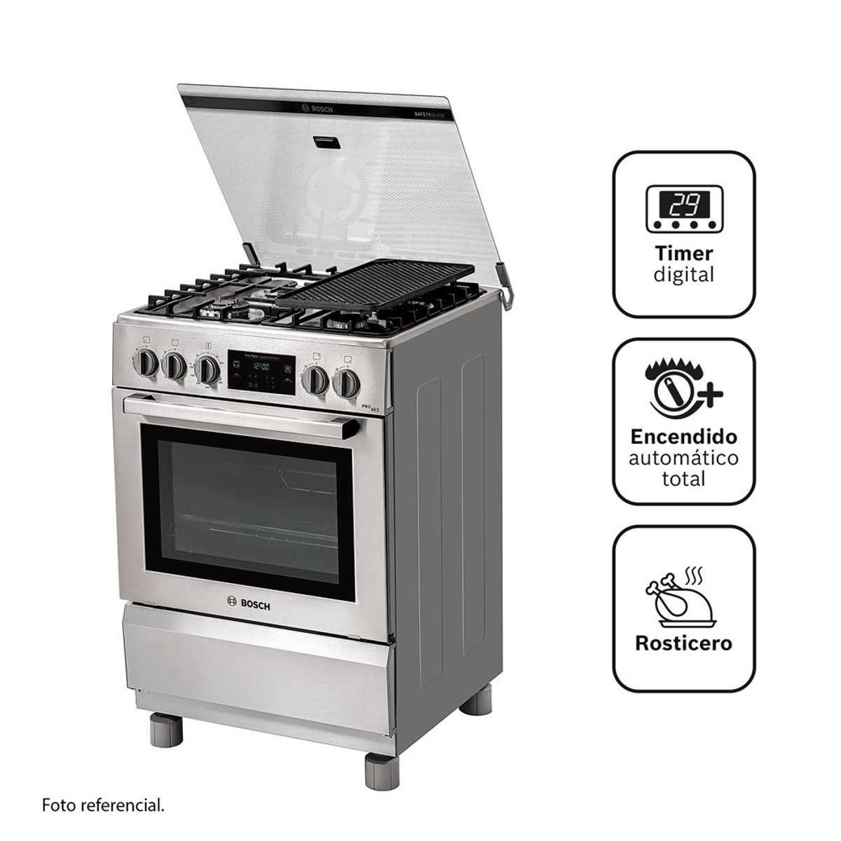 BOSCH - Cocina A Gas Bosch Pro 465 Max