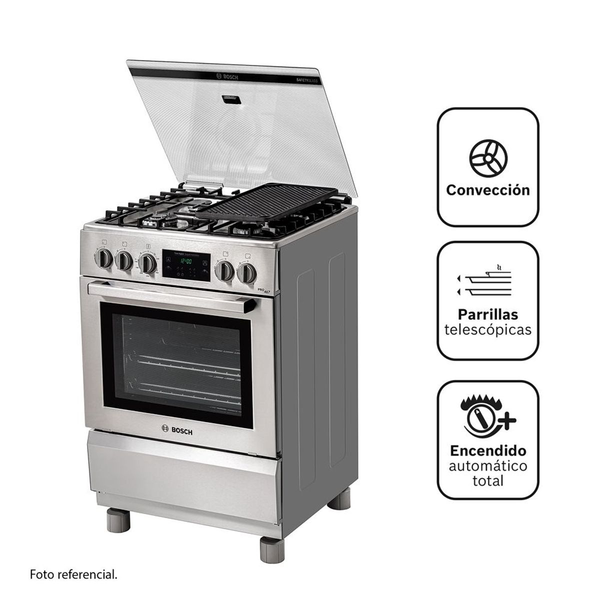BOSCH - Cocina A Gas Bosch Pro 467 Max
