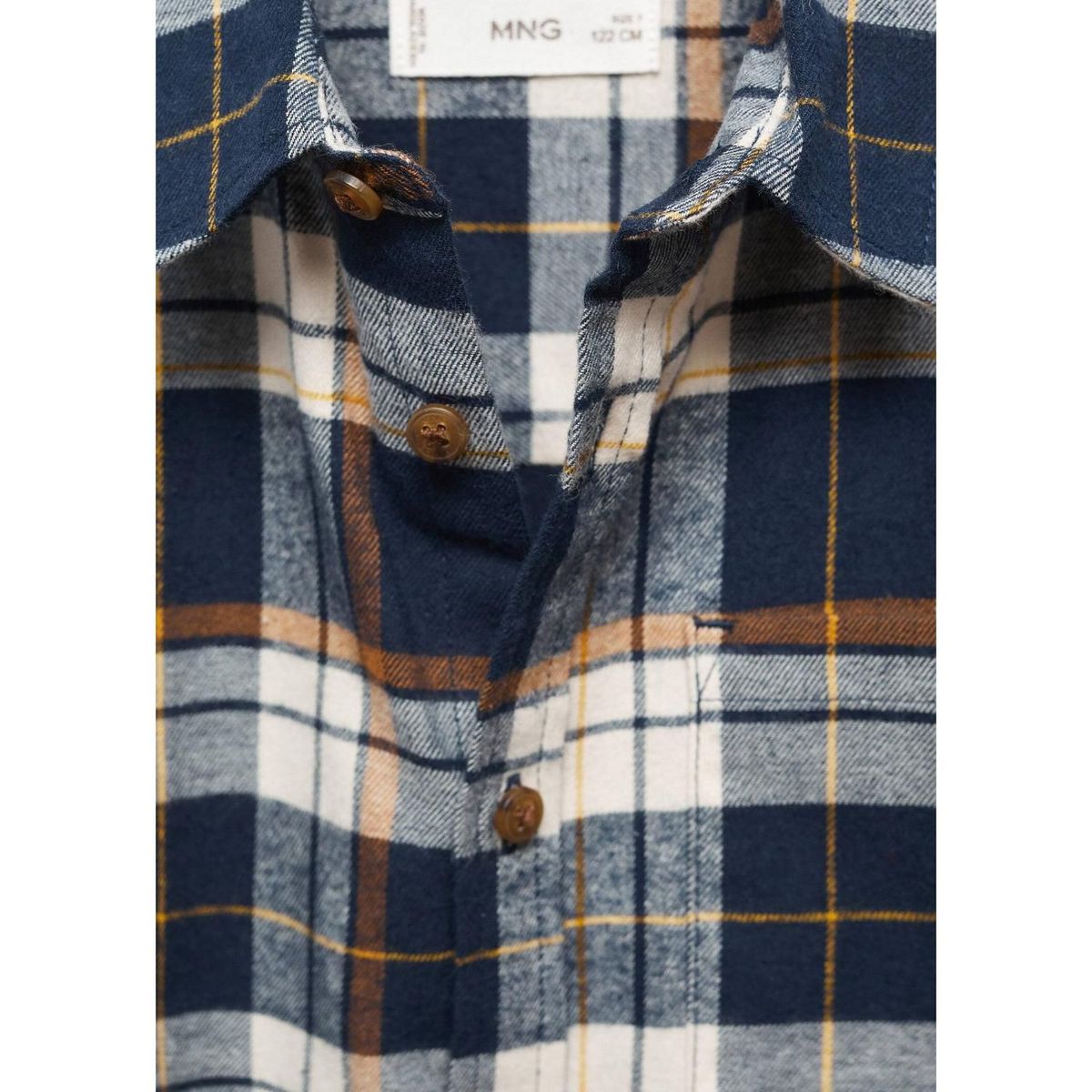 MANGO KIDS - Camisa Niño Manga Larga Algodón Mango Kids