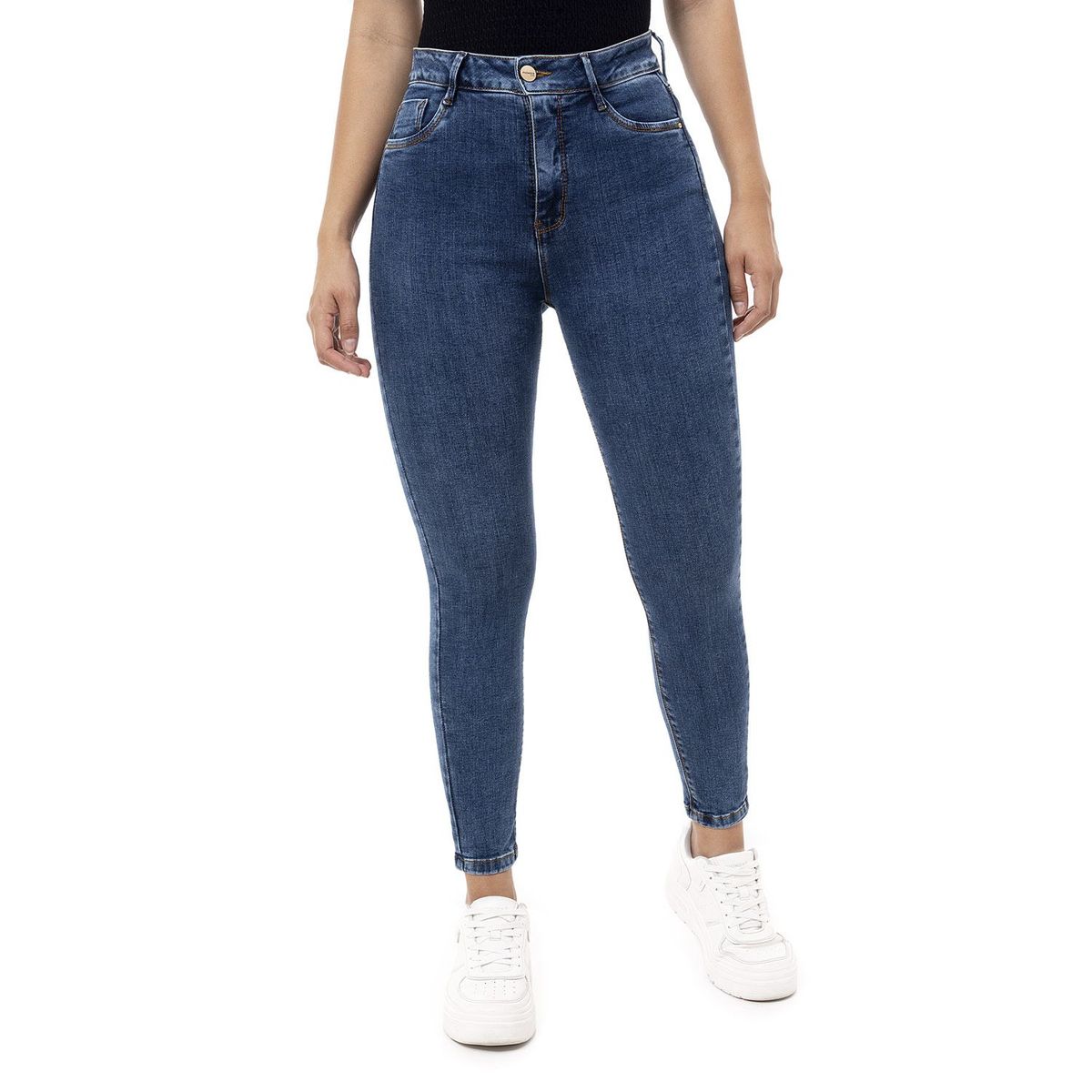 PIONIER - Jean Skinny Tiro Alto Mujer Pionier