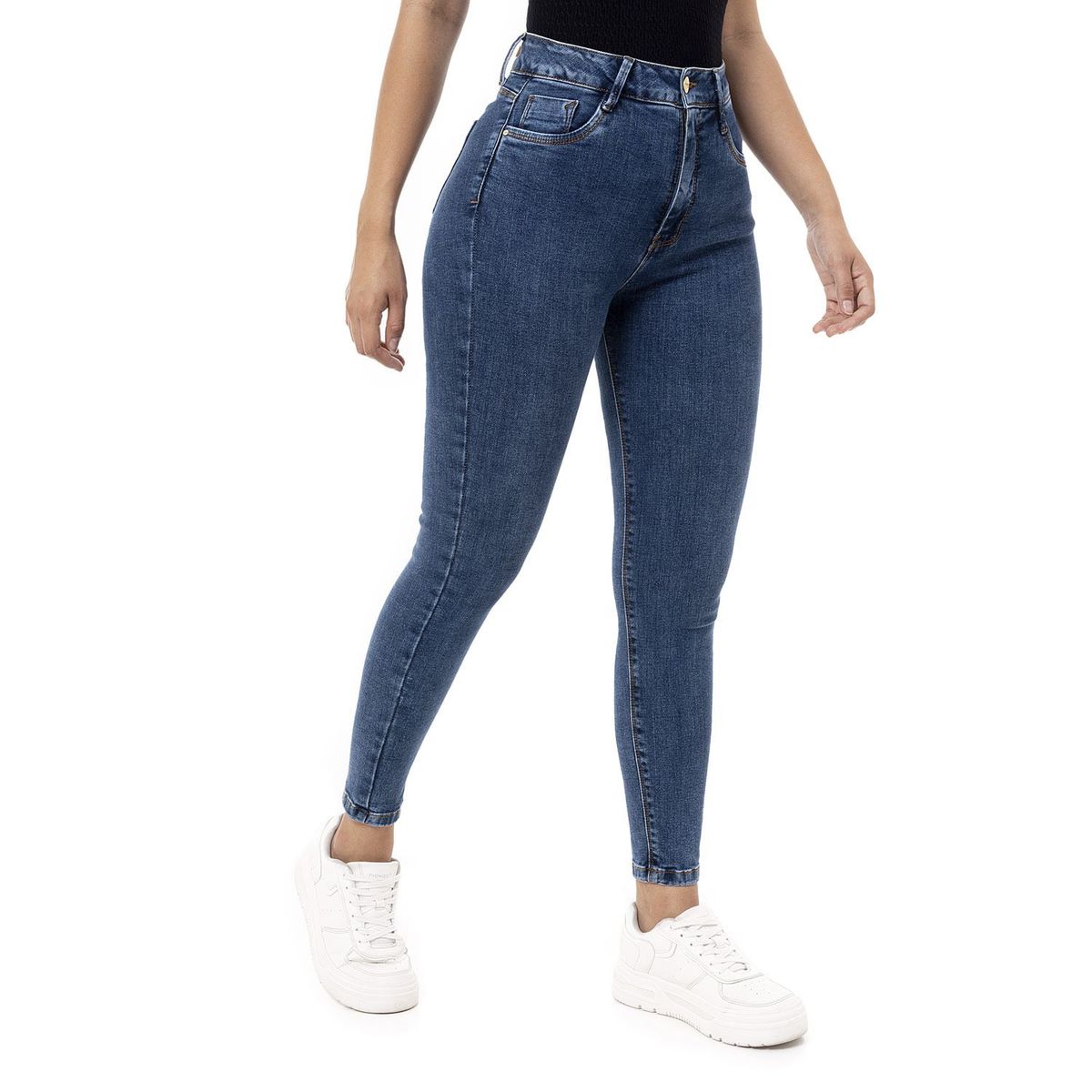 PIONIER - Jean Skinny Tiro Alto Mujer Pionier